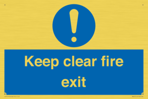 Keep Clear Fire Exit